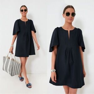 Pomander Place Finley Flutter Sleeve Relaxed Fit Mini Dress Size S In Navy Blue